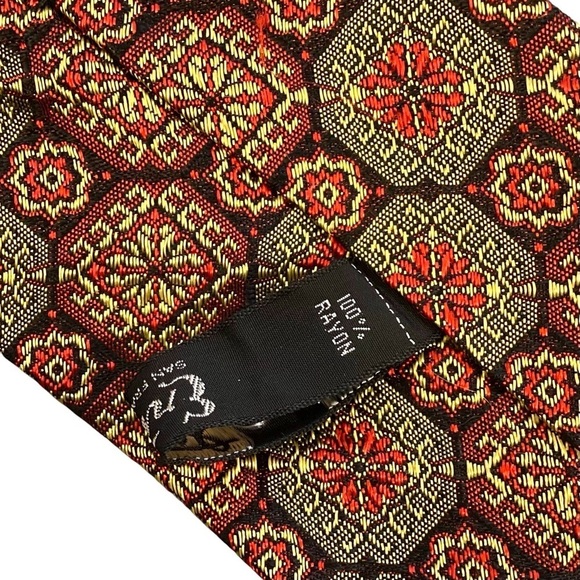 Ernst of San Francisco Felly’s Flowers Rayon Neck Tie - Picture 5 of 7